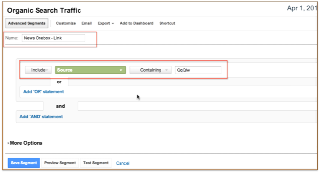 organic search traffic