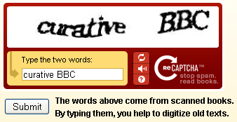 早期的reCAPTCHA