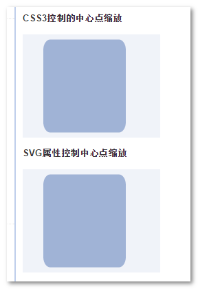 中心点缩放使用对比示意